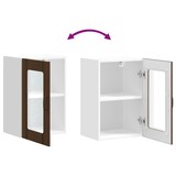 thumbnail of vidaXL Küchen-Hängeschrank mit Glastür Lucca Braun Eichen-Optik