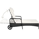 thumbnail of tectake Sonnenliege Rattan mit Rollen  Schwarz/Beige
