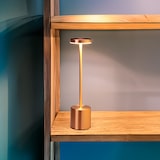 thumbnail of WellHome - Candeeiro de mesa cor cobre com 24 luzes LED branco quente com 3 modos de iluminação Ø8x34,2cm