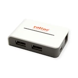thumbnail of Hub USB 2.0 ROLINE "Black and White", 4 porte, con alimentatore