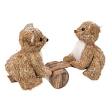 thumbnail of Déco Noël 2 Ours Brun sur balancoire L 27 cm