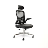 thumbnail of CLOUVOU SmartSeat, ergonomischer Bürostuhl, Rückenlehne mit Mesh Bezug, FlipUp-Armlehnen, 3D-Kopfstütze, BladeWheels, Schwarz