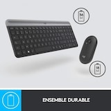 thumbnail of - Ensemble Clavier + Souris sans Fil et silencieux MK470 Ultra-fin - Disposition Compacte et Plate - Récepteur USB 2,4 Logitech