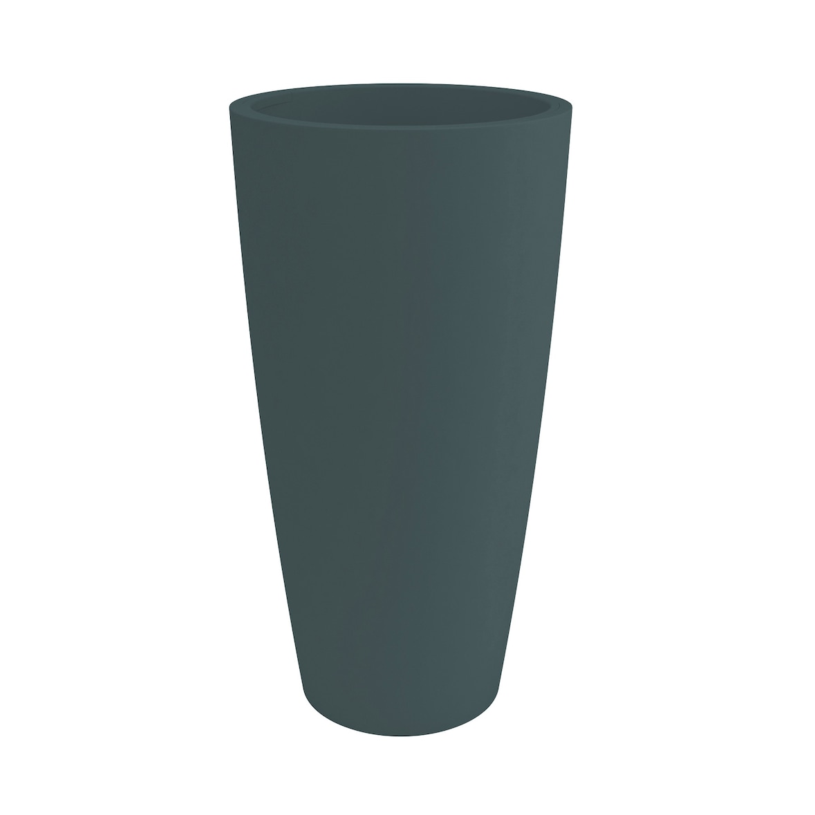Blumentopf / Pflanztopf, Höhe 85 cm, Ø 38, anthrazit, matt, 18 l Inhalt, mit herausnehmbarem Pflanz-Einsatz, aus hochwertigem Polyethylen