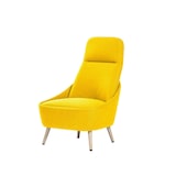 thumbnail of Dmora Bürostuhl Dcelli, Büro-Wartestuhl, Ergonomischer Wartestuhl, 77x65h100 cm, Gelb