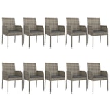 thumbnail of HELLOSHOP26 - Juego de comedor de jardín de 11 piezas con cojines negros y grises 02_0014732