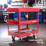 thumbnail of Carrello portautensili Carrello da officina Carrello da montaggio 3 piani