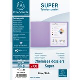 thumbnail of EXACOMPTA Paquet de 100 chemises SUPER 250 en carte 210 grammes coloris Rose