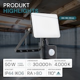thumbnail of LUXULA LED Fluter LX400253 50 W 4000 K neutralweiß schwarz, weiß IP44