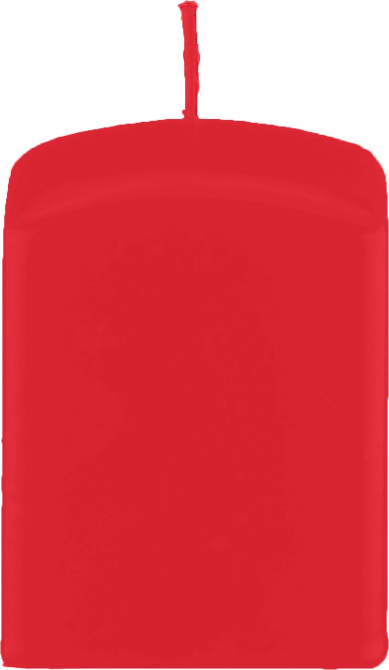 Eine rote Kerze.