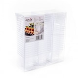 thumbnail of Sovie Servingware Fingerfood Becher aus Plastik, quadratisch, 50 ml, Transparent, 60 Stück - Einweg Schälchen Schale