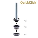 thumbnail of WAGNER Verstellfuß/Nivellierfuß 4tlg. Set - Ø 20 x M8 x 50 mm, QuickClick System Gleiteinsatz 20 mm Wollfilz - 15428699