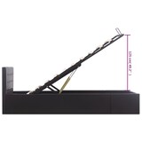 thumbnail of vidaXL Stauraumbett Hydraulisch Schwarz Kunstleder 100×200 cm