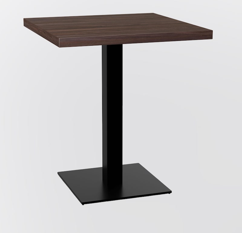 Bistrotisch 70x70 cm | D4409 OV Walnussbraun | Gusseisen Gestell