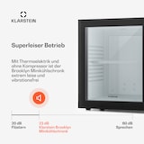 thumbnail of MKS-12 Minibar 24 Liter Klasse E schwarz Glas 0dB Schwarz / Weiß