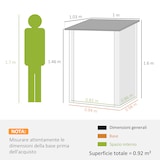 thumbnail of Outsunny Casetta da Giardino Porta Attrezzi in Acciaio 1x1m Marrone