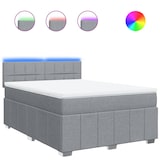 thumbnail of vidaXL Boxspringbett mit Matratze Hellgrau 140x190 cm Stoff