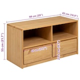 thumbnail of Mueble de TV SAUDA madera maciza pino color roble 99x43x55 cm
