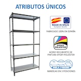 thumbnail of SimonRack Estante metálica, 1800x900x500 mm, 5 níveis, prateleira metálica, 180 kg no ponto de flexão, Antrazit/Galvanizado - Simonclick