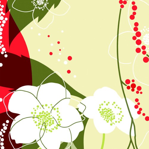 Airlaid Serviette Diana, 40 x 40 cm, 50 Stück - Mank - Weihnachtsserviette Amaryllis