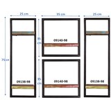 thumbnail of SIT Möbel Wandregal-Set | 4-teilig | Altholz | Serie RIVERBOAT | B 95 x T 25 x H 75 cm | bunt