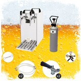 thumbnail of Komplett Set - Zapfanlage, Bierzapfanlage - Kontakt 40 2-leitig Trockenkühler, Durchlaufkühler 50 L/h, Zapfkopf:NC Adapter,Zapfkopf 2:NC Adapter