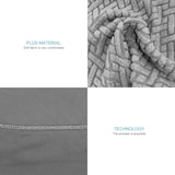 thumbnail of Intirilife 2x Elastische Stuhlhusse Stuhlüberzug in GEMUSTERT CREME GRAU mit 38 - 45 cm Sitzfläche und 45 - 65 cm Lehnenhöhe