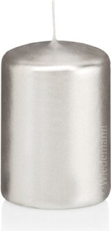 Stumpenkerzen Silber 100 x 50 mm, 4 Stück, Wiedemann Kerzen