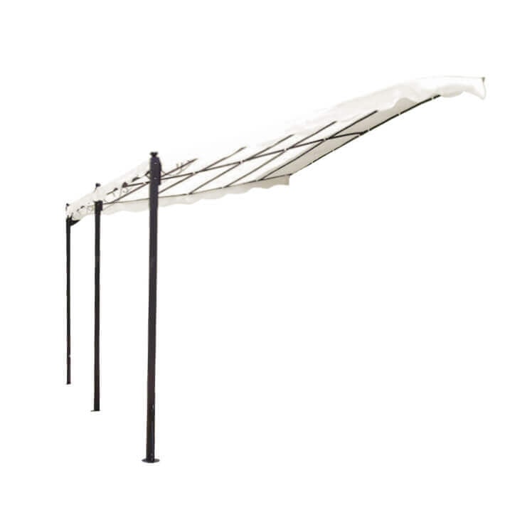 PEGASUS pergola da giardino addossata 3x4 in metallo colore Antracite