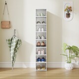 thumbnail of HOMCOM 8 cajas para zapatos apilables y portátil, zapatero plegable con puertas transparentes, hasta talla 43, no requiere montaje, blanco