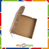 thumbnail of DayBays 7800 Stk. Pizza-Karton 20x20x4 cm  Braun Kraftpapier bedruckt mit Pizza-Motiv