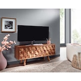 thumbnail of Lowboard Sheesham Massivholz 92x44x35 cm TV-Kommode mit Klapptür, Design TV-Schrank Hoch, Fernsehtisch Fernsehschrank Modern, Fernsehkommode