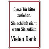 thumbnail of Dreifke® Aufkleber | Hinweisschild, Diese Tür bitte zuziehen, 300 x 200 - 200x300 mm Folie selbstklebend