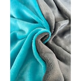 thumbnail of Teddyplüsch Winter Bettwäsche 200x200 Petrol Türkis Grau 3 teilig flauschig warm