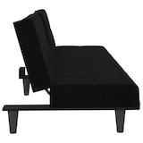 thumbnail of Helloshop26 - Canapé-lit avec porte-gobelets 200 x 89 x 70 cm tissu noir 02_0019258