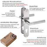 thumbnail of Langschild Drückergarnitur Edelstahl glanz poliert ELEN PZ - Profizylinder Türbeschlag