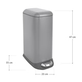 thumbnail of SVITA TS12 prullenbak pedaalemmer afvalbak 12l incl. binnenemmer pedaal wit