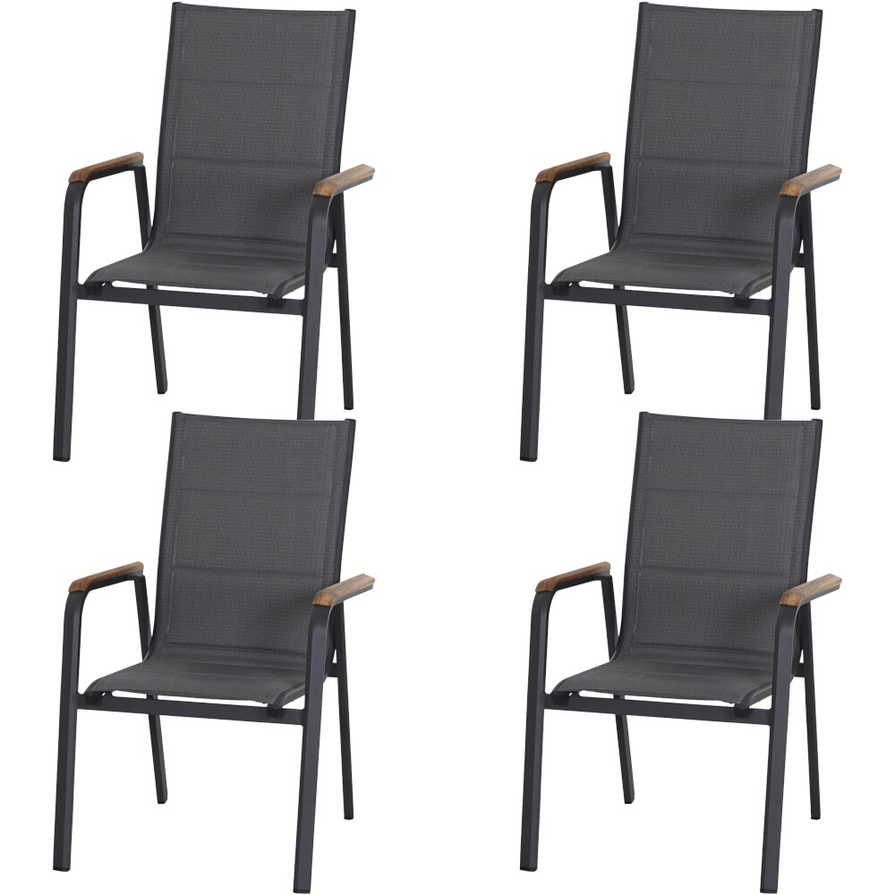 Siena Garden Tesoro Stapelsessel 4er Set