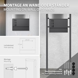thumbnail of ECD Germany Standbriefkasten Anthrazit Edelstahl 120 cm mit Zeitungsfach, Postkasten Anthrazit-Silber, pulverbeschichtet