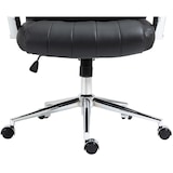 thumbnail of Sedia da ufficio Wigan in vera pelle nero