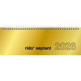 thumbnail of Schreibtischquerkalender Septant 30,5x10,5cm 1 Woche/2 Seiten Chromolux gold 2026.