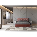 thumbnail of Letto contenitore imbottito 160x190 tessuto Agata 4 bordeaux Mados