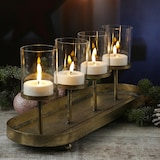 thumbnail of Kerzenständer Advent Kerzenhalter Kerzentablettt Adventskranz gold