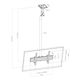 thumbnail of KIMEX - Soporte de techo para TV 43"-75", Altura 175 cm