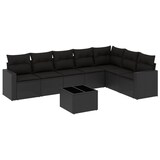 thumbnail of vidaXL 8-tlg. Garten-Sofagarnitur mit Kissen Schwarz Poly Rattan