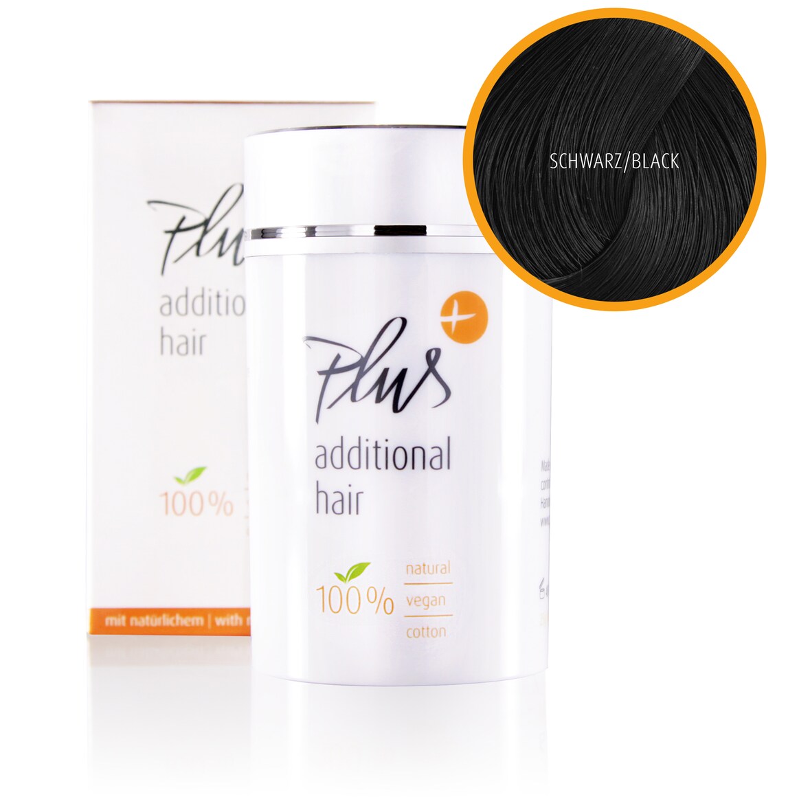 Plus additional Hair schwarz Haar Auffüller Schütthaar Streuhaar volles Haar