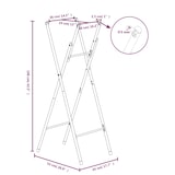 thumbnail of vidaXL Bartisch-Gestell Klappbar Silbern 45x53x108 cm Verzinkter Stahl