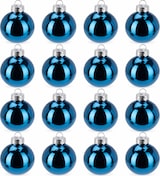 thumbnail of WellHome - Set mit 16 blauen Weihnachtskugeln Ø3,5cm - Perlglanz-Finish