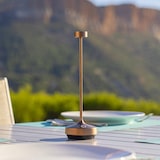thumbnail of Lumisky RUBY Kabellose Tischleuchte H25CM Stahl Braun