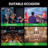 thumbnail of Microphone Sans Fil Pro Pour Scène Avec Moniteur Intra-Auriculaire 4 Packs YONIS